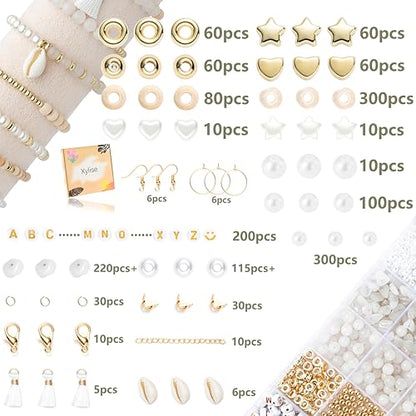 Xylise Jewelry Making Supplies Kit Natural Stone Beads for Irregular Natural Stone with for DIY Craft Bracelet Necklace Earrings for Adults (White Jade) - color: White Jade