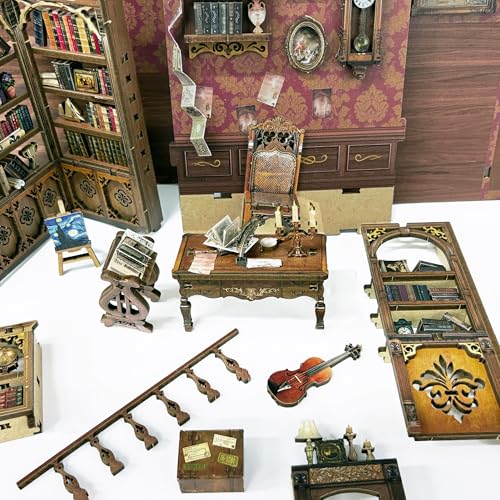 Book Nook Kit DIY Miniature House 3D Wooden Puzzle - Time Book House - color: Time Book House