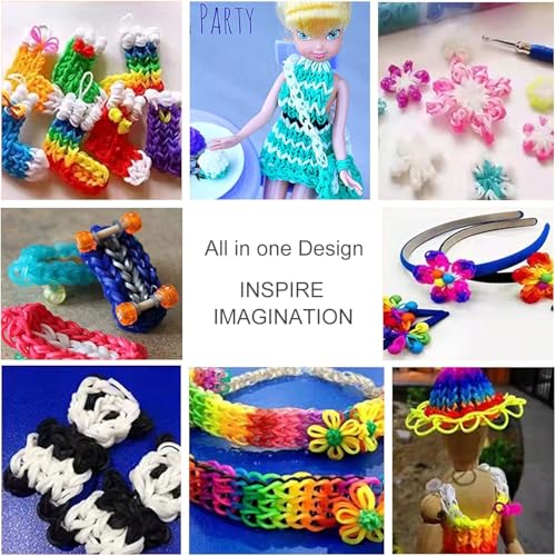 Rubber Band Bracelet Kit, 10 Colors 3000+ DIY Loom Bracelet Making for Kids - color: 10 Colors A Series