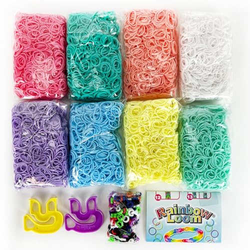 Rainbow Loom Treasure Box Pastel Edition - 8,000 Rubber Bands & 2 Happy - style: Pastel