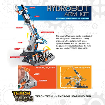 TEACH TECH Hydrobot Arm STEM Hydraulic Building Toy for Kids Ages 12+