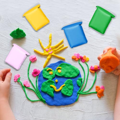 384 Pack Air Dry Clay in 48 Colors, Molding Clay Kit for Kids with Sculpting Tools and Extra 200 Ziplock Bags, Arts and Crafts DlY Kit for Boys and Girls