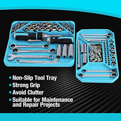 DURATECH 2-Piece Silicone Tool Tray, Magnetic Tool Organizer