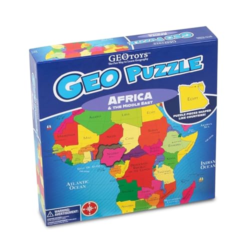 GeoPuzzle Africa & Middle East Jigsaw Puzzles, 65 Pc Puzzle for Kids - color: 1 Set-africa & Middle East