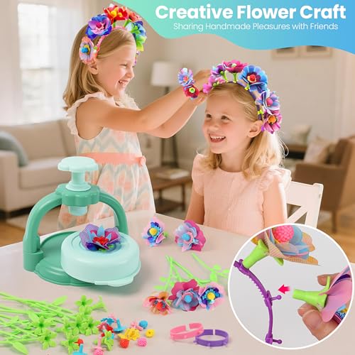 BIRANCO. DIY Flower Bouquet Maker Kit for Kids – Build Your Own Flower Market, Arts & Crafts Toys for Girls Ages 4-8, Educational Activity with Rich Accessories, Great Gift Idea