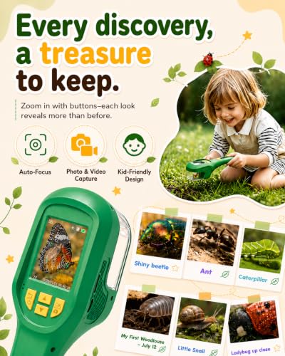 Bug Catcher for Kids with Camera & Auto-Focus