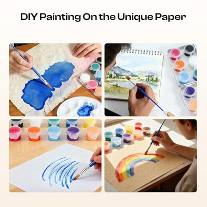 Caydo Paper Making Kit, 2 Size A5 A6 Papermaking Mould and Deckle - style: A5 A6 & paints kit