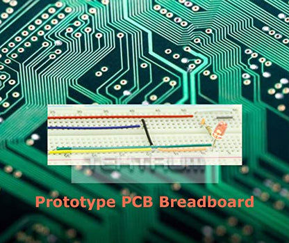 Tektrum Externally Powered Solderless 2200 Tie-Points Experiment Plug-In Breadboard with Aluminum Back Plate+ Pre-Formed Solid Jumper Wires for Proto Circuit – Build Circuit without Soldering