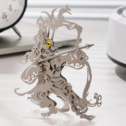 3D Metal Puzzle King Cat, Silver - color: King Cat Silver