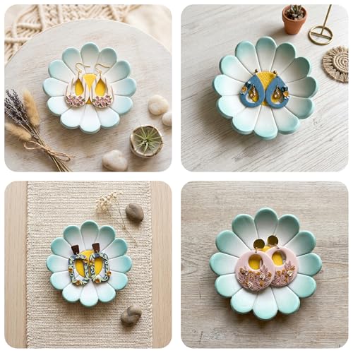 Botanical Trinket Cutter Set for Polymer Clay Display & Jewelry Styling – Monstera, Sunflower & Daisy | SUNMODA-TRI - color: Sunflower+Monstera+Daisy