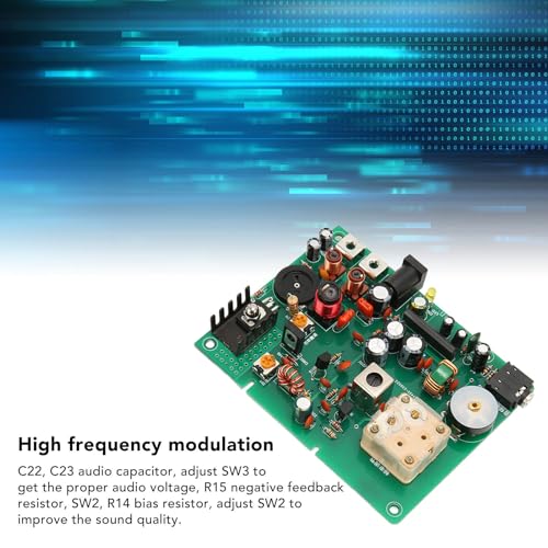 Radio Medium Wave Transmitter DIY Kit 530‑1600KHZ, AM Transmitter Adjustable Frequency with Sound Amplification, School Experiment Educational Electronics Kit