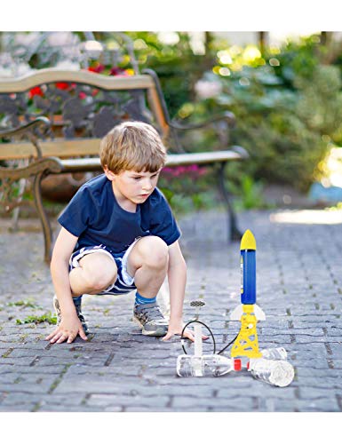 PLAYSTEM Outdoor Water Powered Rocket Physics Learning Set-with Tail, Body and Pump DIY Rocket Science Experiment Kit- Space STEM Outdoor Toys Gift for Kids,Teens, Boys & Girls - color: Pro