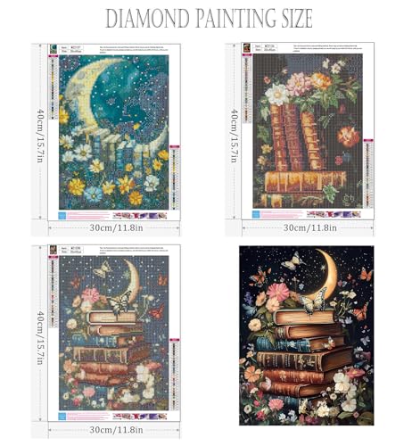 Axquilon 3 Pack Books Diamond Art Kits for Adults 12x16 inch - color: 3-Pack Book