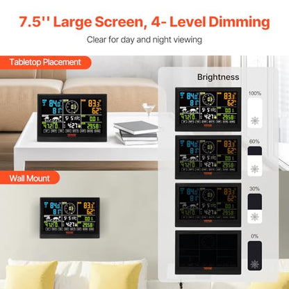 VEVOR YT60234 WiFi Weather Station 7-in-1 Weather Stations Indoor Outdoor - style: 7-in-1 WiFi Weather Station