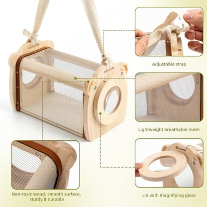 11Pcs Wooden Bug Catcher for Kids, Outdoor Explorer Bug Catching Kit