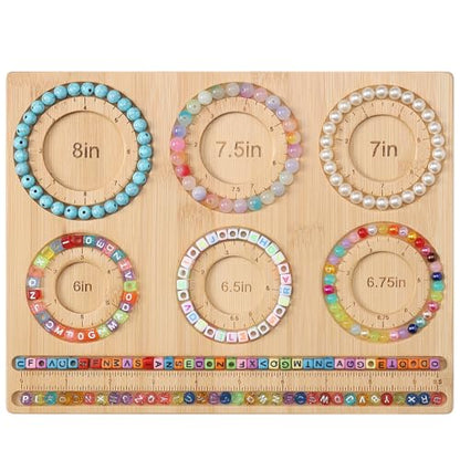 Petoysoso Bead Board for Jewelry Making, Bamboo Beading Board for Jewelry Bracelet Making, DIY Bracelet Bead Board - color: Bead Board-Bracelet