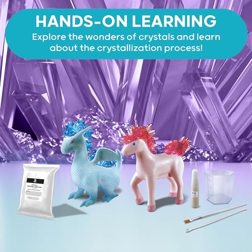 Discovery™ Dragon & Unicorn Crystal Grow Kit, DIY STEM Activity Set, Educational Arts & Crafts for Kids, Children's Chemistry & Science Learning Toy, Fun & Safe Science Project Gift Ages 8+