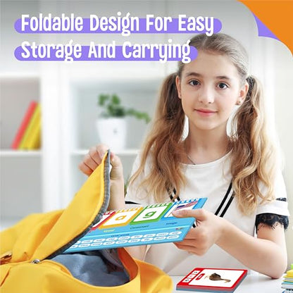 CVCC & CCVC Flip Chart with Word Cards, 40 Words Builder Phonic Game, Foldable Flip Chart with 20 Word Cards, Manipulative Spelling Toy Educational Learning Tool for Students, School Supplies - style: CVCC & CCVC Flip Chart with Word Cards