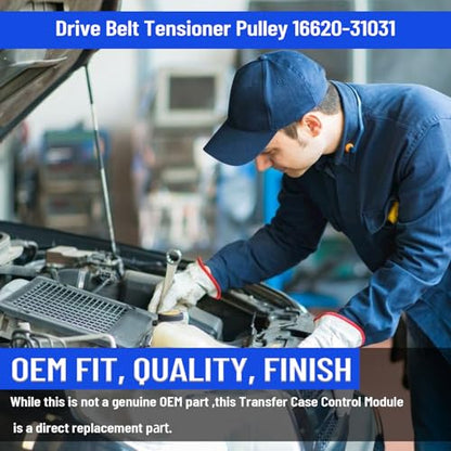 Drive Belt Tensioner Pulley for Toyota FJ Cruiser Highlander RAV4 Sienna Venza Lexus GS is ES RX RC, Serpentine Belt Pulley Only, Replace 16620-31031 16620-31051 0187-GSU45