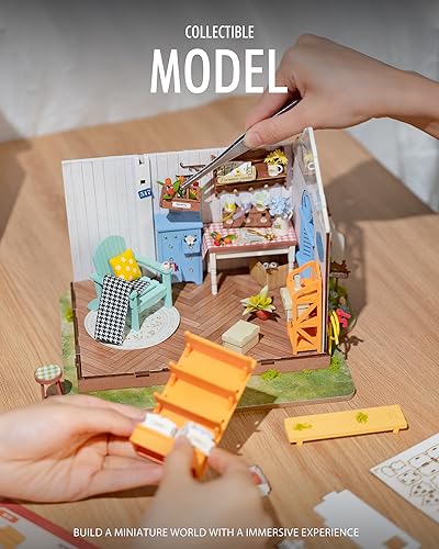 Rolife Greenhouse DIY Miniature Dollhouse Kit Creative Gift for Adults - style: Garden House