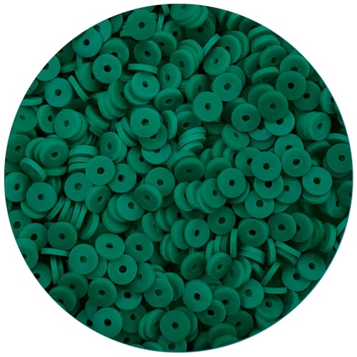 Green Clay Beads for Bracelets Jewelry Making - color: Green Clay Beads