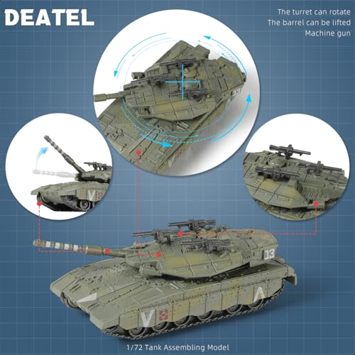 SEBUNAS 1/72 Scale Merkava Military Tank Quick Build Model Israel States - color: 5.Merkava