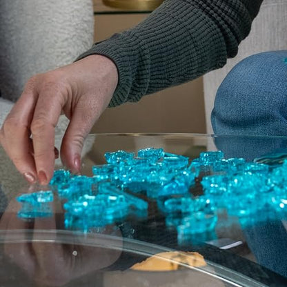Turtles Standard Original 3D Crystal Puzzle from BePuzzled, 3 Dimensional Crystal Puzzles and Brainteasers for Puzzlers and Collectors Ages 12 and Up, and Display Item , Blue - color: Blue