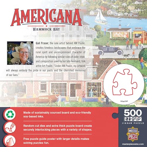 MasterPieces Hammock Bay Jigsaw Puzzle - 500 Piece EZ Grip, Adult Puzzle - for Adults - style: Hammock Bay