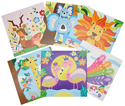 C.S. Kids DIY Paper Quilling Arts & Crafts Gifts - Animal Kingdom | 3D Design Kits for Kids, Make Your Own Art (Strips & Tools Included)