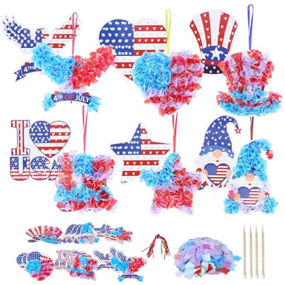Fennoral 24 Pack 4th of July Craft Kit for Kids - color: 4th of July