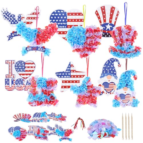 Fennoral 24 Pack 4th of July Craft Kit for Kids - color: 4th of July