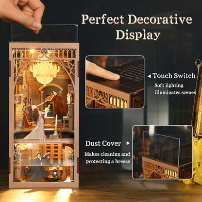 Phantom of The Opera Book Nook Kit, DIY Miniature Dollhouse Kit with LED - color: Phantom of the Opera