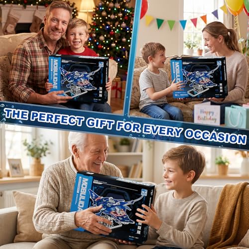 Mechanical Manta Ray Ocean Construction Toy Building Block Set, 1003 Pcs Movable Wings LED Lights, Compatible with Lego, Toys Christmas Birthday Gifts for Boys Teens Ages 8-12 & Adults - size: MANTA RAY