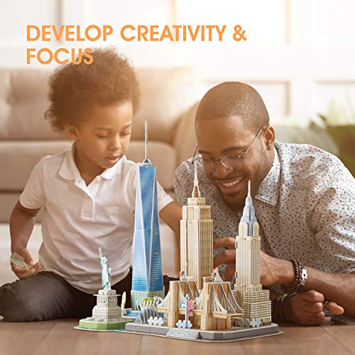 3D Puzzles for Kids Ages 8-10 Arts Crafts for Kids Ages 8-12 New York Cityline 3D Architecture Crafts for Girls Ages 8-12, Toys Gifts for 8 Year Old Girls Gifts for 10 Year Old Girl Building Model - style: 1 CITY LINE NEW YORK