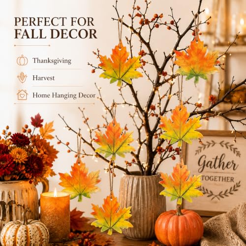 MAQIHAN Wooden Maple Leaf Craft Kit 30 Pcs - Paintable Thanksgiving Decor - size: Maple Leaf