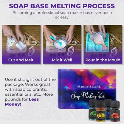 Soap Making Kit for Adults, Make Your Own Soap with Melt & Pour - DIY