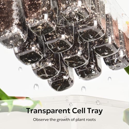MIXC 10 Pack Seed Starter Tray, 120-Cell Stater Kit with Humidity Dome - color: Transparent, size: 12 Cell-10 Packs-Clear Cover