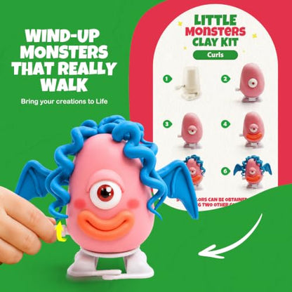 Air Dry Clay Kit for Kids, 12 Monsters Halloween Modeling Magic Clay Sculpting Set, DIY Party Favors Arts & Crafts for Kids Ages 4-12, Ultra Light & Soft, Safe & Non-Stick with Tools & Tutorials