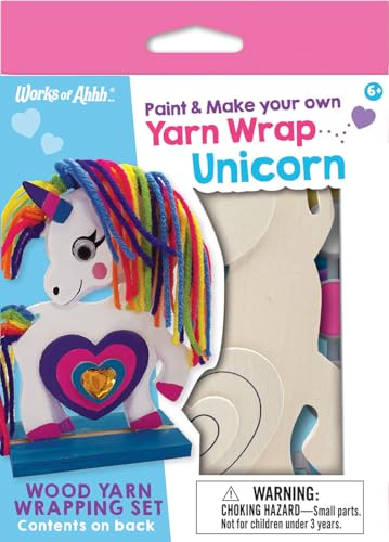 Works of Ahhh... Craft Set - Unicorn Wood Yarn Wrapping Family Craft Kit - style: Yarn Wrap Unicorn