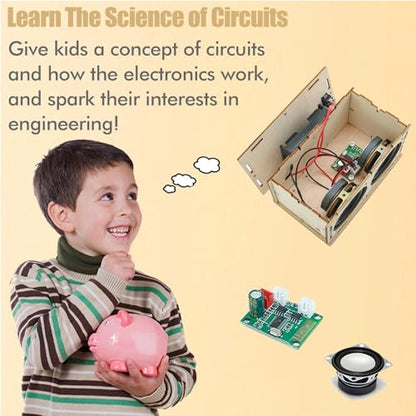 STEM Projects for Kids Crafts Summer Camp Activities Gifts for 7 8 9 10 11 12 13 14 15+ Year Old Boys Girls Teens Toys Building Engineering Circuits Kit Science DIY Speaker Cool Gadgets Electronics