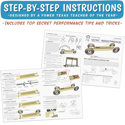 Lock-Tight Mousetrap Car Kit: with an adjustable high-tech Braking System