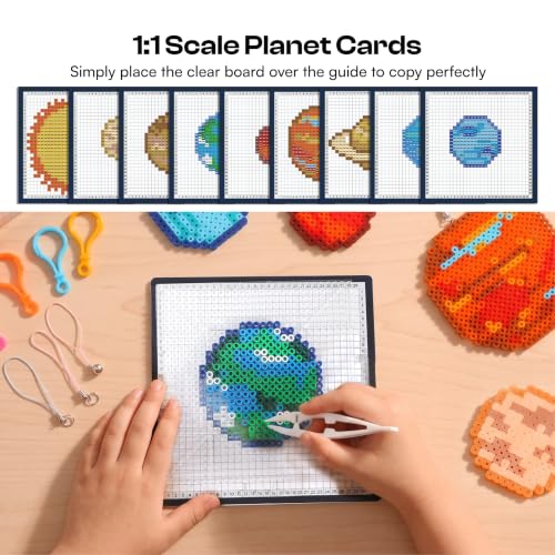 Caydo Solar System Fuse Beads Kit, STEM Space Science Toys Gift for Kids