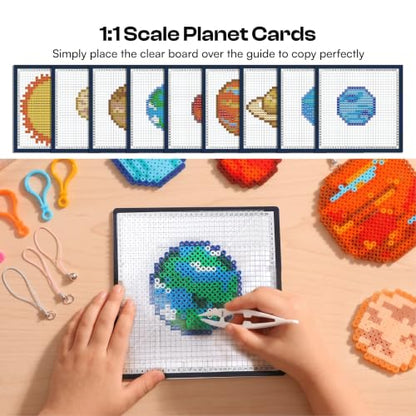 Caydo Solar System Fuse Beads Kit, STEM Space Science Toys Gift for Kids