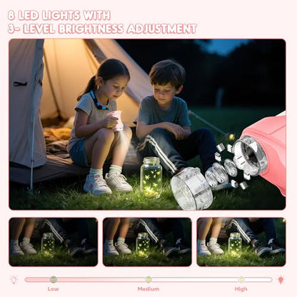 Kids Digital Microscope, 1000X with 2.4" IPS Screen - color: Pink2