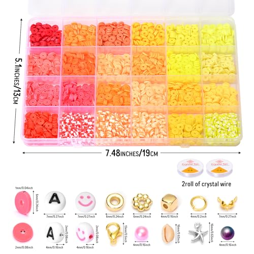 Ilootm Friendship Bracelet Making Kit, 16800pcs Beads for Jewelry Making, 96 Colors Polymer Clay Beads & 24 Colors Glass Seed Beads, 400 Letter Beads, DIY Crafts Gifts for Girls & Adults