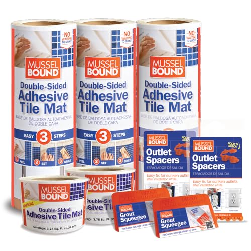 MusselBound® - Large Backsplash - Tile Installation EZ Kit (up to 52.5 sq ft) The Clean, Easy, No-Stress Way to Install Wall Tile