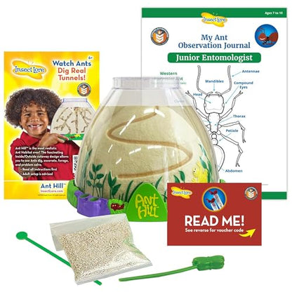 Insect Lore Ant Hill - Ant Habitat with Voucher to Redeem Live Western Harvester Ants - STEM Learning and Education Project for Classrooms or Homeschool