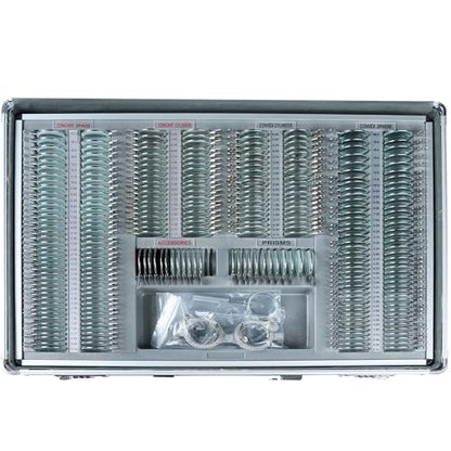 266 pcs Optical Trial Lens Set Kit Metal Rim Aluminum Case