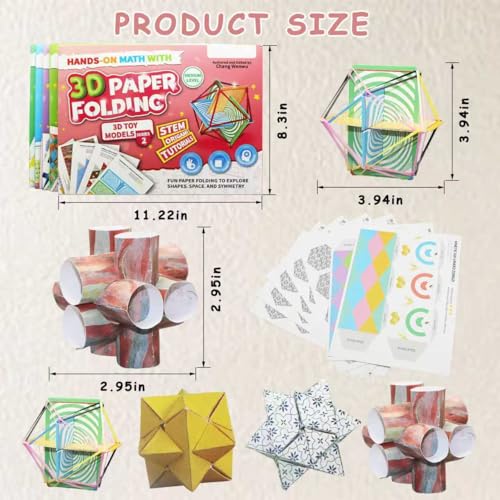 STEM Educational 3D Paper Folding Math Puzzles Set - M?bius Strip & Face-Changing Hexagon - color: Pink