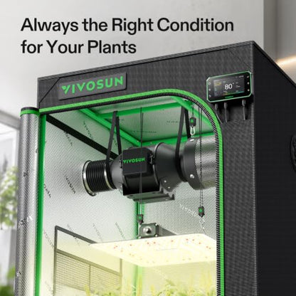 VIVOSUN 2.3x2.3ft Grow Tent Kit 150W Light Complete Smart Grow System - size: 28"x28"x63"